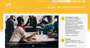 Darstellung der Start-Internet·seite zum Projekt für Integration